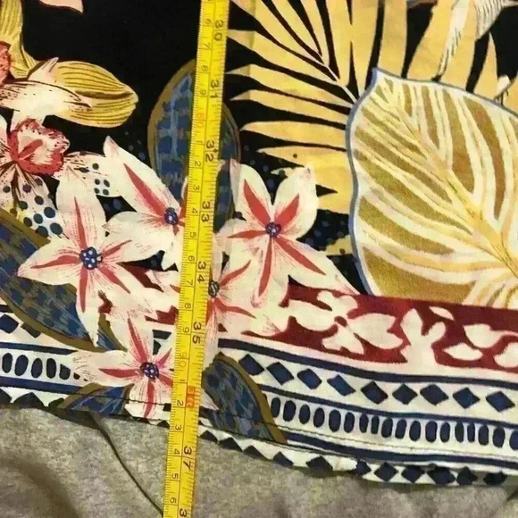 Navy Floral Dress 100% Viscose Size Medium - Picture 4 of 5